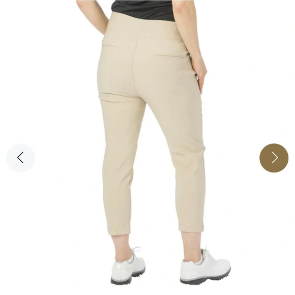 Nancy Lopez Golf DeLux Dri Pully Capri in Khaki Size 16 - Picture 3 of 10